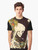 Surreal graphic t-shirt featuring a skull and skeleton design with floral and celestial elements, representing the beauty and impermanence of existence. - Men