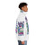 Rude Dog and the Dweebs retro puffer jacket with cartoon characters - men side right
