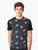 Cute dinosaur wearing a jetpack and floating in a starry galaxy - Men