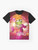 Sing 2 movie characters Buster Moon, Clay Calloway, Ash, Johnny, Meena, Rosita, Gunter on a graphic t-shirt design - Flat lay