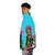 Frida Kahlo-inspired puffer jacket with vibrant collage art design - men side left