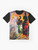 Vintage t-shirt featuring a surreal, abstract print inspired by the Venus de Milo sculpture and the artworks of Salvador Dali. - Flat lay