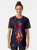 Stellar space graphic t-shirt featuring a cosmic, surreal design with planets, stars, and a celestial landscape. - Women