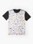 Watercolor graphic t-shirt featuring all American Kennel Club (AKC) recognized dog breeds - Flat lay