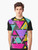 Memphis Triangles Graphic T-Shirt - Retro 80s/90s Geometric Design - Men