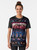 Stranger Things graphic t-shirt featuring a holiday sweater design with the Mind Flayer, Hawkins, and characters from the Netflix series. - Women