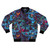 Paleo Party Bomber Jacket featuring a psychedelic dinosaur design