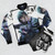 Black Butler anime-inspired bomber jacket with a sleek and stylish design - Flat lay
