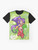 Shantae, the half genie hero, in a chibi-style graphic design on a t-shirt - Flat lay