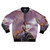 Iridescent bomber jacket featuring the SOPHIE transgender electronic pop artist logo and design.