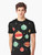 Christmas-themed graphic t-shirt featuring planets, stars, and the universe in a vintage, retro style - Men