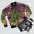 Liquid Tension Experiment Progressive Rock Bomber Jacket with band members John Petrucci, Tony Levin, Mike Portnoy, and Jordan Rudess - Flat lay