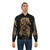 Fenrir, the Nordic monster wolf, featured on a bomber jacket with runes and knot designs - Lifestyle