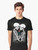 The Lovers tarot card graphic design with skulls, flowers, and a couple kissing on a gothic t-shirt. - Men