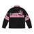 Vibrant unicorn print puffer jacket with hearts and retro design - Back