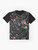 Romantic watercolor floral graphic design on a t-shirt - Flat lay