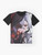 Arlecchino Phantom of the Night Artwork Genshin Impact Graphic T-Shirt - Flat lay