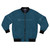 Blue bomber jacket with High IQ Society logo, featuring a gifted and intellectual design