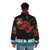 Gagarin Cat Puffer Jacket featuring a cat cosmonaut in space - men back