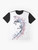 Geometric watercolor fox graphic design on a t-shirt - Flat lay