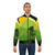 Geometric hexagon pattern bomber jacket for cyclists and outdoor enthusiasts - Lifestyle