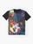 Buckethead Graphic T-Shirt with Colorful Fan Art Design - Flat lay