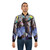 A bomber jacket featuring a retro-style graphic with the text "Biden FTW" in a vaporwave aesthetic. - Lifestyle