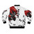 Spawn inspired white bomber jacket with vintage comics style graphics - Back