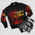 Children of the Corn Bomber Jacket - Scary Horror Movie Themed Outerwear - Flat lay