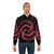 Retro 1970s time vortex bomber jacket in pink color with abstract psychedelic pattern - Lifestyle