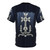 Closeup of an intricate armenian cross design on a t-shirt - Back