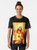 A colorful graphic t-shirt featuring Kylie Minogue, the iconic pop music diva. - Women