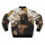 Spartan 300 Bomber Jacket with Ancient Greek Warrior Design - Back