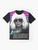 Atomic Blonde retro 80s neon movie graphic t-shirt design - Flat lay