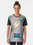 Kiramager Silver Graphic T-Shirt featuring the Kiramager logo and silver crystal design - Women