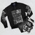 Mamma Mia bomber jacket featuring lyrics and song titles from the popular ABBA musical and film - Flat lay