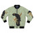 Vintage bomber jacket featuring a yellow-tailed black cockatoo, an iconic Australian bird species.