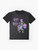A graphic t-shirt design featuring a haunted mansion and a mysterious hatbox, with spooky and creepy elements. - Flat lay