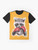Cute raccoon wearing boxing gloves in boxing pose graphic design t-shirt - Flat lay