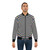 Psychedelic bomber jacket featuring an optical illusion design in vibrant colors - Lifestyle