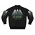 Sacred geometry triangle design on a misty forest bomber jacket - Back