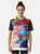 Peter Max pop art graphic t-shirt featuring colorful, vibrant artwork in the signature style of the renowned American artist - Women