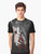 Fall Black Graphic T-Shirt featuring a Grimm Beowolf design with skulls, teeth, and blood. - Men