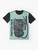 Ghostbusters proton pack graphic t-shirt with retro 80s style design - Flat lay