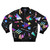 Retro memphis design bomber jacket with abstract 90s/80s style pattern