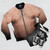 Bert Kreischer inspired bomber jacket with two bears graphic - Flat lay