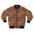 Brick Wall Pattern Bomber Jacket