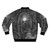 Full Tree Moon Bomber Jacket featuring a nature-inspired design with detailed ink drawings of trees and forests - Back