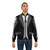 Formal bomber jacket in black with red tie and vest - Lifestyle