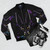 Stylish Beerus-inspired bomber jacket from the Dragon Ball universe - Flat lay
